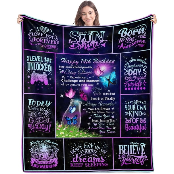 LHSHID Gifts for 17 Year Old Girl Blanket Gifts Blanket Flannel Soft and Comfortable Anti static Bed Sofa Blanket 60x80in