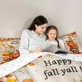 thumbnail image 5 of jejeloiu Autumn Harvest Pumpkin Full Size Comforter Sets,Fall Yall Maples Bedding Comforter Set,Cartoon Gnome Bedding Sets For Men Women,Microfiber Bedroom Decor Reversible,3-Piece, 5 of 8
