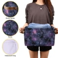thumbnail image 3 of Yayeee Canvas Storage Basket with Handles for Shelves Fabric Bins Closet Organizer, Purple Sky Pattern, 3 of 8