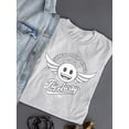 thumbnail image 3 of Fly Away - Retro Winged Emoji Graphic Women's T-shirt, 3 of 4