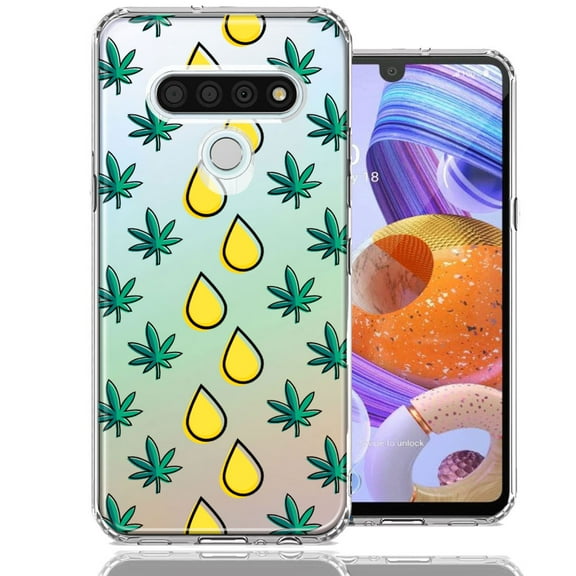 MUNDAZE for LG K51 Medicinal Drip Design Double Layer Phone Case Cover