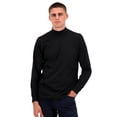 thumbnail image 2 of RAGMAN Suéter Cuello Levantado Hombre - Manga Larga Básico Cuello Levantado Regular, Jersey Sencillo, Color Sólido Negro S (Small), 2 of 3