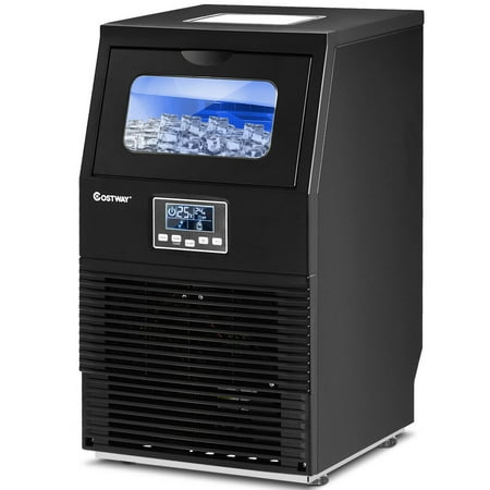 Duty Cube Truck - Costway Portable Heavy Duty Built-In Commercial Ice Cube Maker Machine 88Lbs Restaurant