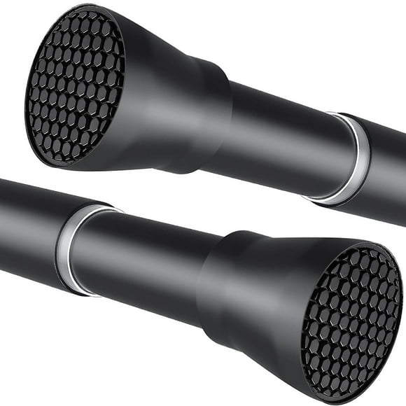 Barra de cortina de ducha ZipGlo de 76 a 163 cm, 2 unidades, acero inoxidable