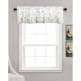 thumbnail image 3 of Elegant Spring Floral Kitchen Valances for Windows Farmhouse Linen Window Valance Curtain for Living Room Window Treatment Pastoral Summer Botanical Valance Rod Pocket Topper Drape, 42 x 18 Inch, 3 of 6