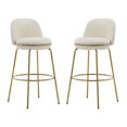 thumbnail image 5 of Wooden Dining Chairs, Rio Claro Indoor Metal Upholstered Barstool, Gold Finished Frame and Beige Upholstery, Set of 2, Beige,Gold Dining Chairs,Fabric+Metal Upholstered Dining Chairs, 5 of 14
