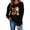 #284-Black, variant on Craaazy Women Cute Ghost Pumpkin Halloween Print Sweatshirts Crew Neck Long Sleeve Tops Relaxed Fit Casual Pullover Blouse for Spring Winter Daily Wear