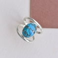 thumbnail image 4 of YoTreasure 10x14 MM Turquoise Split Shank Ring .925 Sterling Silver, 4 of 7