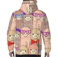 thumbnail image 7 of Kdxio Cute Lamas Print Mens Casual Hooded Collar Drawstring Hoodies Pullover Sweatshirts Casual Long Sleeve Shirts-4X-Large, 7 of 7