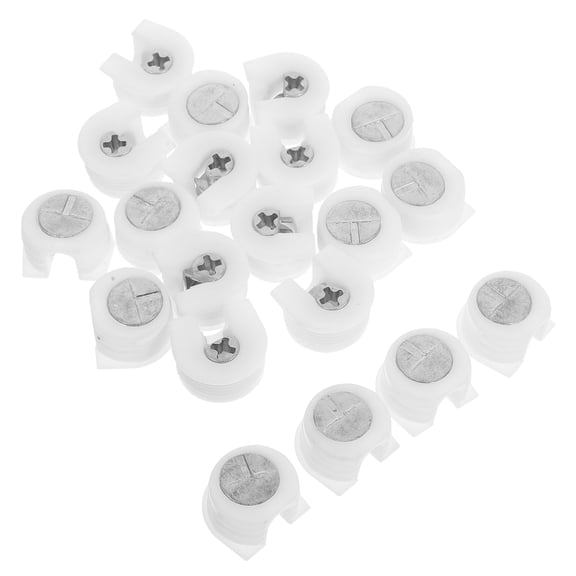 Masteelf 20PCS Furniture Cam Fittings Connect Furniture Shelf Support Pin Screw Holder Cam Lock Nut Support Cam Lock Cabinets and Furniture Locks Cabinet Connecting Pegs