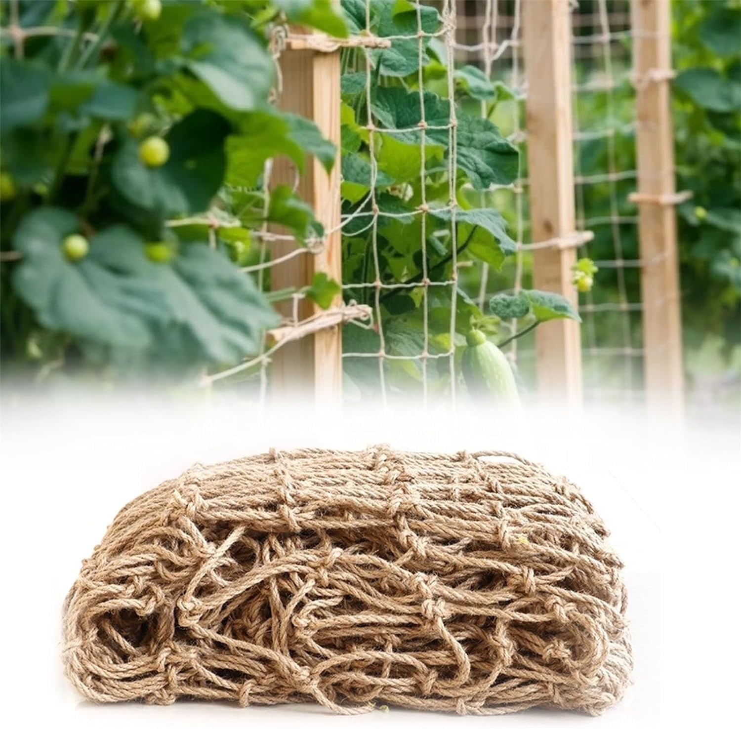 Red De Apoyo Para Plantas De Yute Natural, Enrejado De Jardín Para