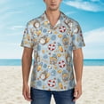thumbnail image 4 of Daiia Summer Time With Gnome Hawaiian Shirt for Men Gentle Cotton Regular Short Sleeve Casual-Medium, 4 of 9