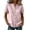 Pink, variant on Plus Size Shirts For Women Button Down Blouse Rolled Cuffed Short Sleeve Shirts Casual Work Blouse Summer Outfits Cotton Linen Collared V Neck Loose Fit Blouse Beach Office Tops