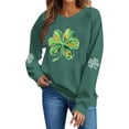 thumbnail image 1 of TaTaai Womens Long Sleeve St Patricks Sweatshirt Crewneck Casual Pullover Holiday Print Fleece Lined Loose Fit Gift, 1 of 6