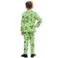 thumbnail image 3 of Xoenoiee Green Shamrock Heart Love Print Boys Formal Suit Set Kids 2 Piece Suit Jacket Pants Set St. Patrick's Day Wedding Tuxedo Suits Outfits Dresswear, Size 13-14 Years, 3 of 7