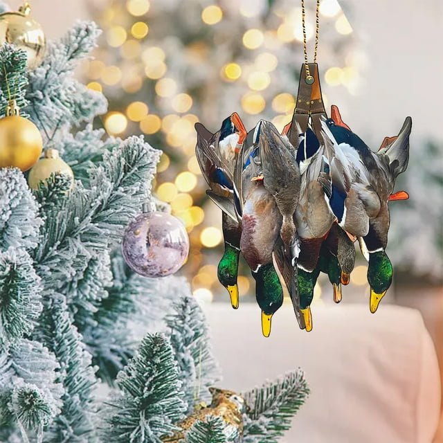 Xihbxyly Artículos Por Menos de 5 Dólares. Decoraciones de Caza Colgantes de Coche Decoraciones de Aves Acuáticas Decoraciones Acrílicas Navideñas Colgantes de Acrílico