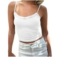 thumbnail image 1 of Birdeem Tank Tops Women Womens Sexy Solid Color Lace Patchwork Round Neck Camisole, 1 of 12