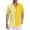 Yellow, variant on EQWLJWE Workout Shirts for Mens Summer Collar Shirts Casual Non Positioning Striped Print Short Sleeve Button Down Shirts Loose Fit Beach Shirts Outwear