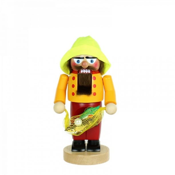 Steinbach Chubby Ocean Fisherman with Fish German Wood Christmas