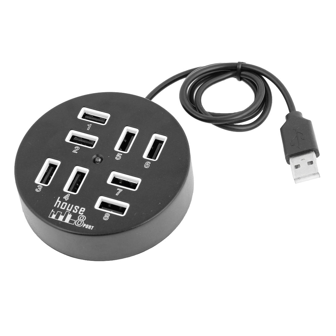 Indicator Black Wired 8 Ports USB 2.0 Hub for - Walmart.com
