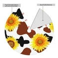 thumbnail image 4 of Kll 30" Christmas Tree Skirt Sunflower Cow Xmas Tree Skirts Mat For New Year Xmas Holiday Party Indoor Outdoor Home Decoration, 4 of 9