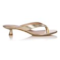 thumbnail image 2 of XYD Women Open Round Toe Flip Flops Slip on Low Kitten Heels Mules Casual Dress Summer Beach Thong Sandals Size 7 Light Gold, 2 of 4