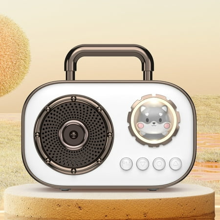 Skegnu Stereo for Home Portable Retro Speaker Bluetooth Sound System Small Portable Home Subwoofer Outdoor Wireless Mini Handheld for Parties/Outdoor/Camping/Cars