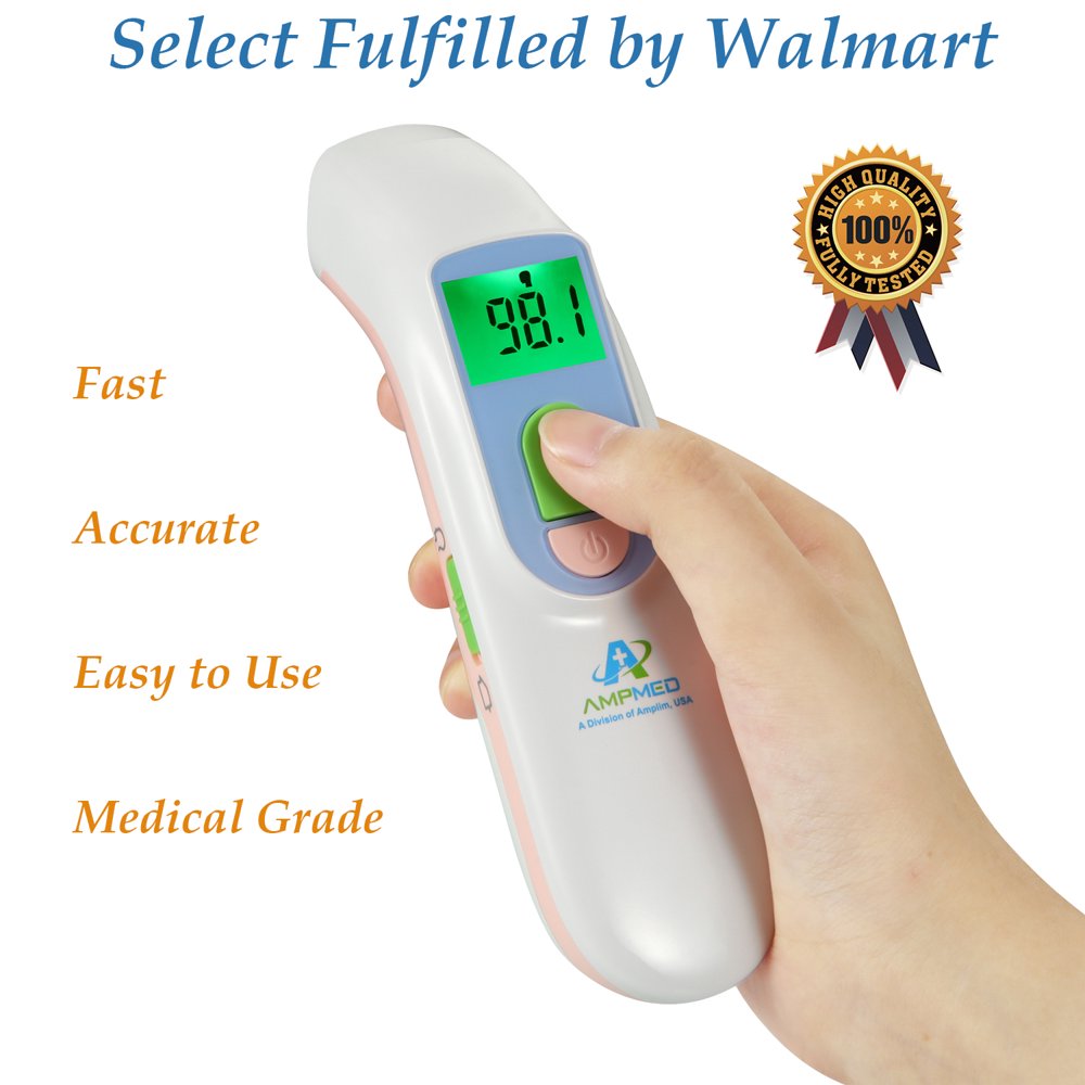 NonContact Forehead Thermometer, Amplim 2021 Touchless Digital IR