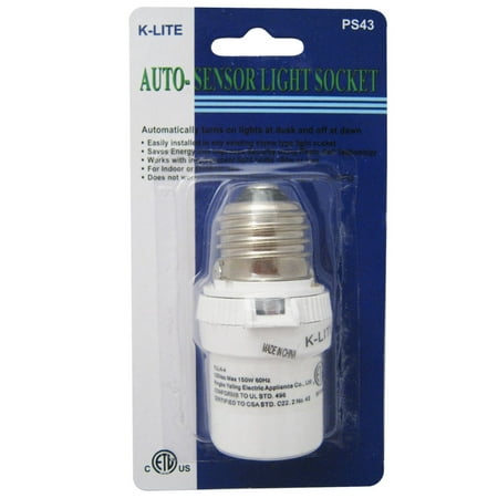 Auto Sensor Dusk Dawn Photocell Light Control In Bulb Socket Dusk Dawn Photocell Light Control