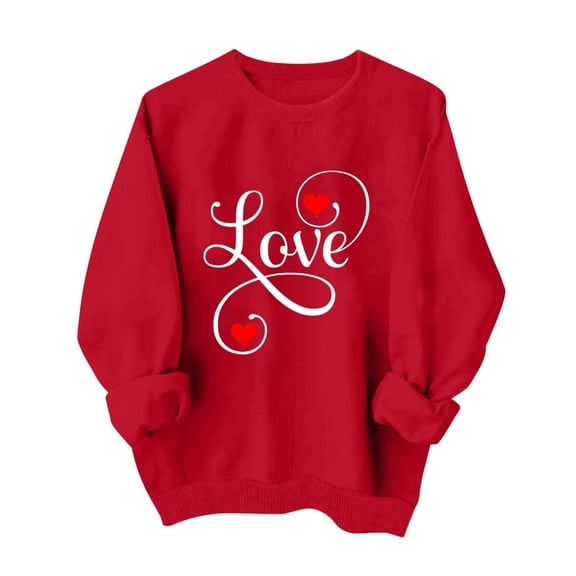 Girls Sweatshirts Valentine's Day Cute Printed Long Sleeve Crewneck Casual Pullover Tops Kids Clothes Girls Size 2-8