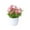 Hot Pink, variant on FTsdfkl Artificial Rose Mixed Potted Plants, Silk Rose Flower Arrangements, Multicolor Rose Bouquets with White Pots, for Home, Office, and Balcony Decor