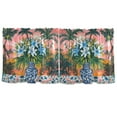 thumbnail image 7 of Yayeee Kitchen Curtains Set of 2 Light Filtering 57"x36" Over Sink Window Panels, Blue Flowers, 7 of 7