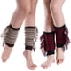thumbnail image 4 of Mujeres Bohemian Boot Cuffs Toppers Borlas con flecos laterales Calcetines cortos de punto de ganchillo Calentadores de piernas Patrón de rayas geométricas Calcetería de pantorrill, 4 of 4
