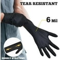 thumbnail image 3 of TitanFlex Disposable Nitrile Exam Gloves, 6-mil, Black, Large 100-ct Box, Heavy Duty Disposable Gloves, Cooking Gloves, Mechanic Gloves, Latex Free Gloves, Food Safe Rubber Gloves for Food Prep, 3 of 10