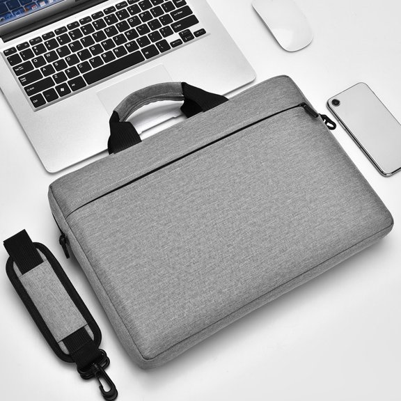 15-16 Inch Laptop Tote Bag with Waterproof Fabric and Shockproof Padding – Lightweight Shoulder Briefcase for Business, Travel, School with Extra Storage for Mouse and Cables