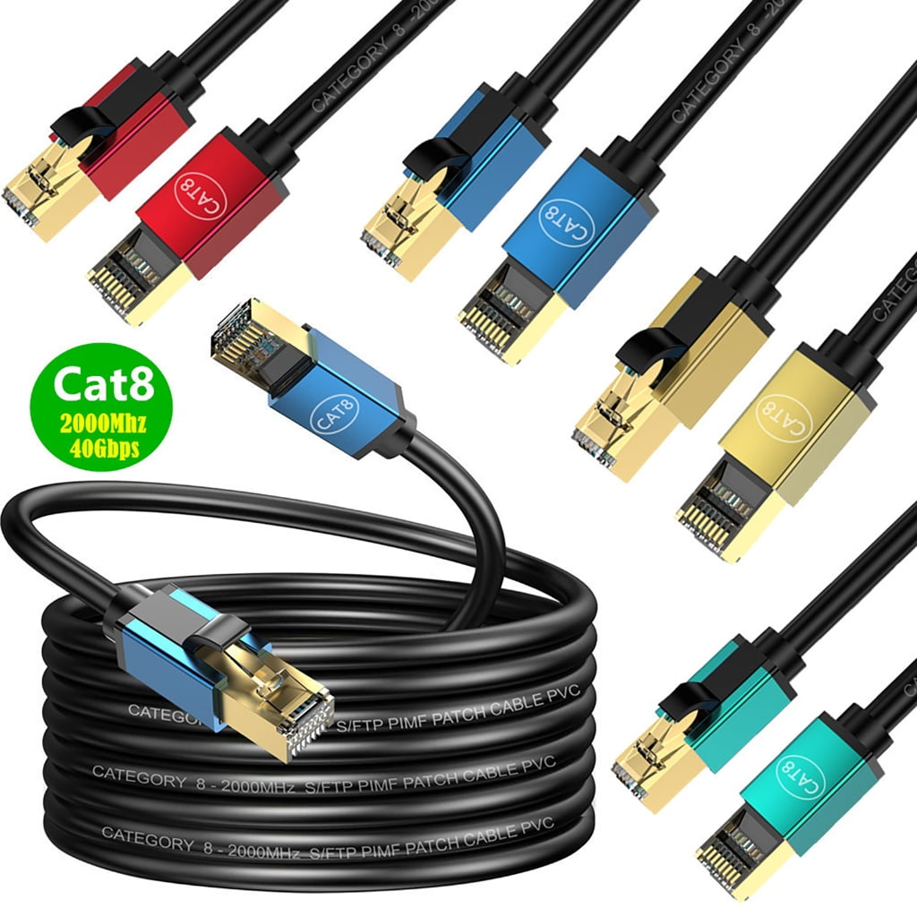 Osdhezcn CAT8 Ethernet Cable Fast Speed CAT8 10Gigabit Networking Cable for Home Office