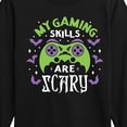 thumbnail image 3 of Instant Message - Gaming Skills Are Scary - Toddler & Youth Long Sleeve Graphic T-Shirt, 3 of 6