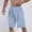 Sky Blue, variant on WAVSUF Summer Drawstring Short Pants Mens Elasticity Shorts Tight Cotton Army Green Size L