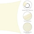 thumbnail image 4 of Yescom 2 Pack 19x13 Ft 97% UV Block Rectangle HDPE Sun Shade Sail Canopy Lawn Outdoor, 4 of 11
