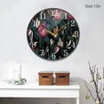 thumbnail image 4 of Dreamtimes Peony Flower Leaves Pattern Wall Clock Silent Non Ticking 12 Inch Round Easy to Read for Home Office School Clock, 4 of 7