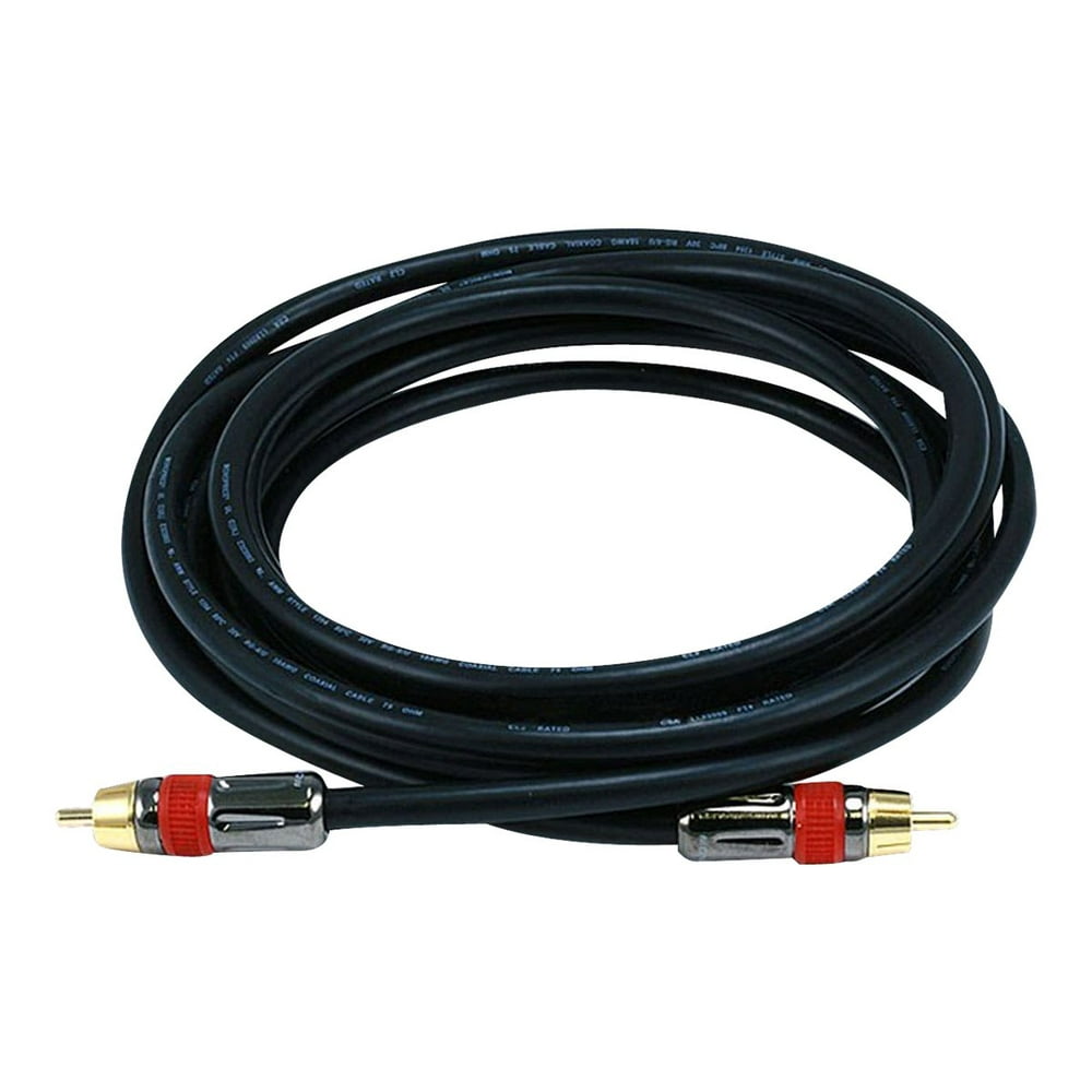 Monoprice Digital Coaxial Cable 10 Feet Black Highquality Coaxial Audio/Video RCA CL2