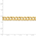 thumbnail image 4 of Real 14kt Yellow Gold 8.3mm Lightweight Flat Cuban Chain Chain Bracelet; 8 inch; for Adults and Teens; for Women and Men, 4 of 4