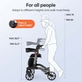 thumbnail image 2 of Verpal Rollator Walker for Seniors, Lightweight Folding Rolling Walker with Seat and Backrest for Seniors and Adult, Gray, 2 of 12