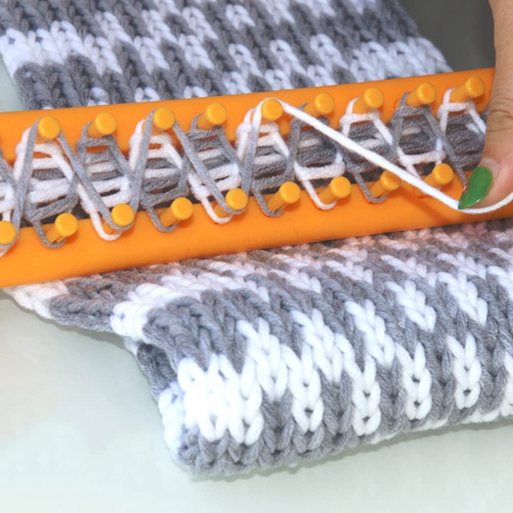 Long Knitting Loom Set with Instructions-Scarf Hat Blanket Loom Knitting Kit-Rectangular Knitting Looms for Beginners Kids Adults-Shawl Sweater Sock Knitting Looms for Crocheting