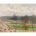 thumbnail image 3 of Camille Pissarro 14x12 Black Modern Framed Museum Art Print Titled - The Garden of the Tuileries on a Winter Afternoon (1899), 3 of 5