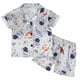 thumbnail image 1 of Odeerbi 1-8 Años Niños Niñas Pijama de Verano de Satén Con Solapa de Muesca Camisas de Manga Corta Pantalones Conjunto de Pijama Con Estampado Floral Suave, 1 of 9
