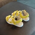 thumbnail image 5 of hengsof Girls Spring Summer Flower Open Toe Sandals Kids Fashion Versatile Ankle Strap Soft Sole Flats Casual Beach Footwear, 5 of 6