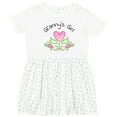 thumbnail image 3 of Inktastic Granny's Girl Heart Flowers Girls Toddler Dress, 3 of 5