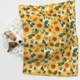 thumbnail image 6 of Yiaed Green Leaf Sunflower Print Dog Blankets-Cat Blanket Washable for Couch Protection,Puppy Blanket, Soft Plush Reversible Throw Furniture Protector-Medium, 6 of 8