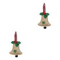 thumbnail image 1 of Monstrate Campana de Navidad Atmósferas decorativas Árbol de Navidad Colgante Tela no tejida Fondo al aire libre Patio Chimenea Decoración Albaricoque 2piezas, 1 of 6